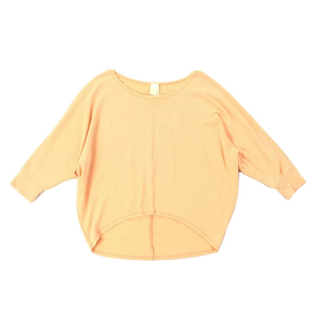 Martini Dolman Top Size Small Womens Bright Light Orange Oversized Jersey Knit S